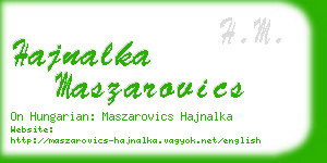 hajnalka maszarovics business card